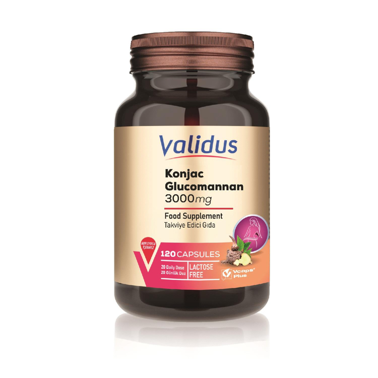 Validus Food Supplements Glukomannan 3000 Mg 120 Capsules