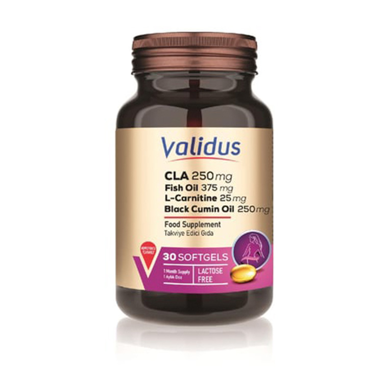 Validus Food Supplements Cla Omega-3 Nigella Sativa Green Tea Probiotic 30 Softgel