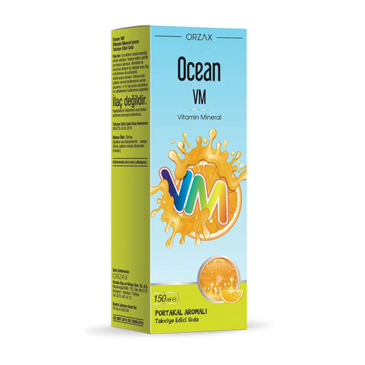 Ocean Vitamin Mineral VM Şurup Portakal Konsantreli 150 ml