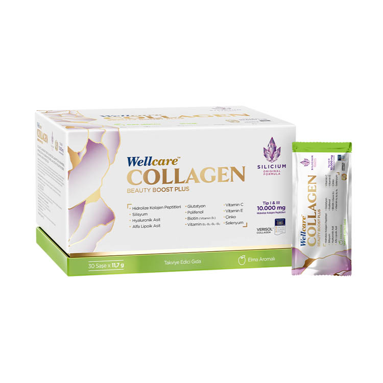 Wellcare Collagen Beauty Boost Plus 10.000 mg Elma Aromalı 30 Saşe