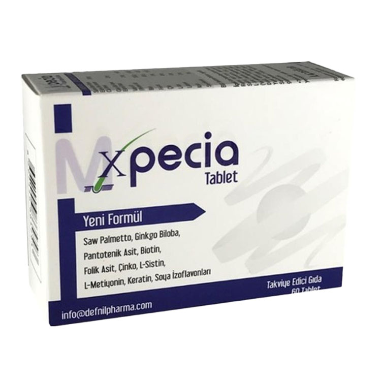 Xpecia Erkek Tipi Saç Dökülmesi İçin Bitkisel Tablet – 60 Adet