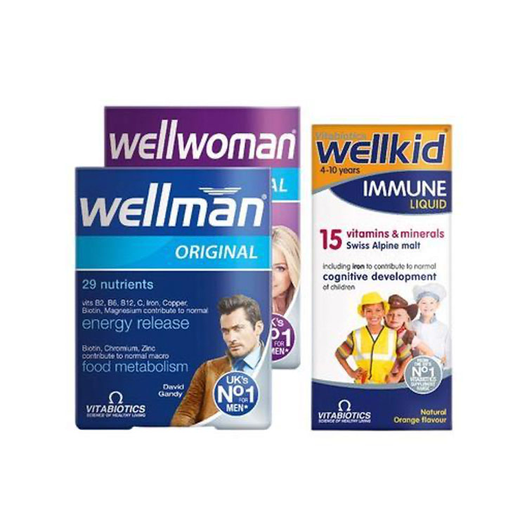 Wellman 30 Tablet+ Wellwoman 60 Tablet + Wellkid İmmune Liquid 150 ml 