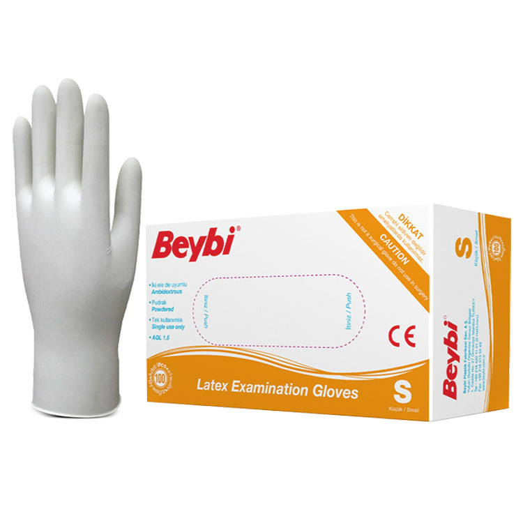 Beybi Lateks Eldiven Pudralı Small 100'lü
