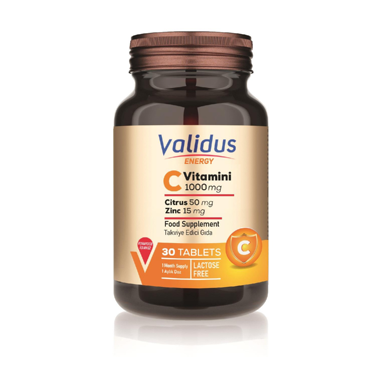 Validus C Vitamini 1000 mg + Citrus + Zinc 30 Tablet
