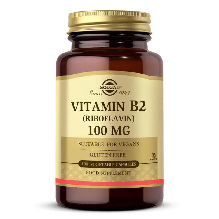 Solgar Vitamin B2 Riboflavin 100 mg 100 Kapsül