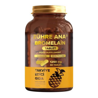 Zühre Ana Bromelain Quercetin Krom Pikolinat ve C Vitamini 1250 mg 60 Tablet