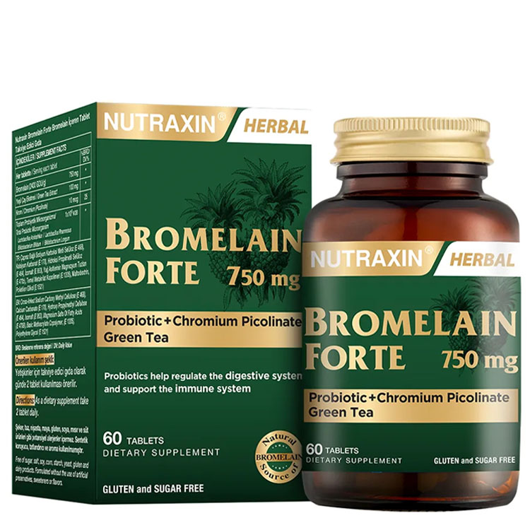 Nutraxin Bromelain Forte 60 Kapsül
