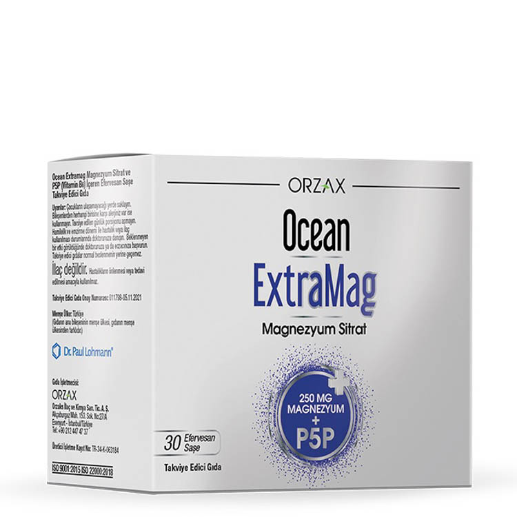 Ocean Extramag Magnezyum Sitrat 250 mg + P5p 30 Saşe