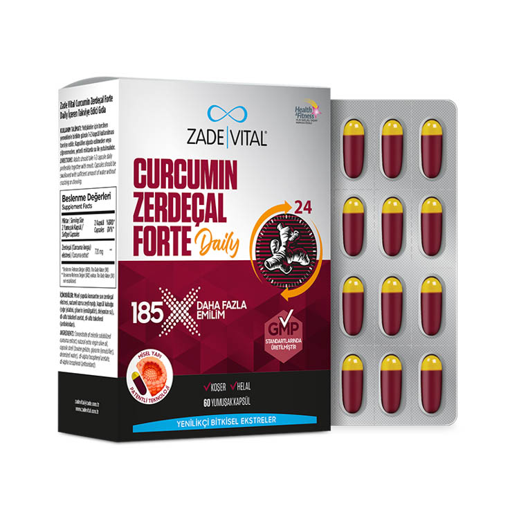 Zade Vital Curcumin Zerdeçal Forte Daily 60 Yumuşak Kapsül