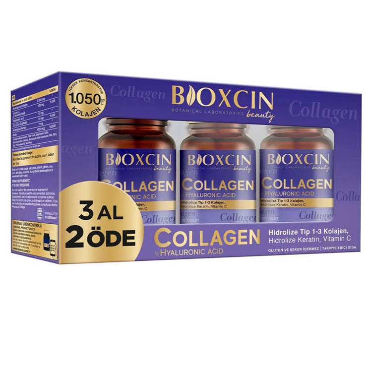 Bioxcin Collagen Hyaluronic Acid Hidrolize Tip 1-3 Kolajen 3 x 30 Tablet - 3 Al 2 Öde