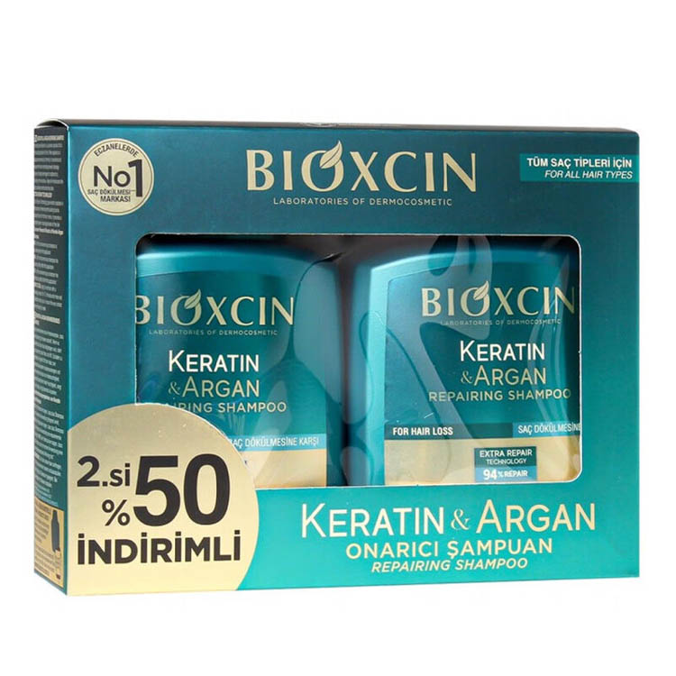 Bioxcin Argan Keratin Şampuan 300 + 300 ml - İkincisi %50 İndirimli