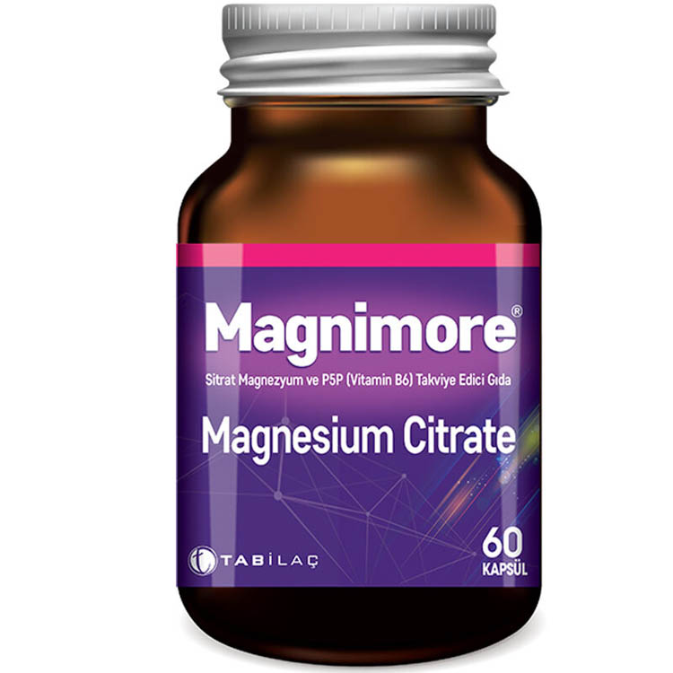 Magnimore Magnesium Citrate ve P5P (Vitamin B6) – 60 Kapsül