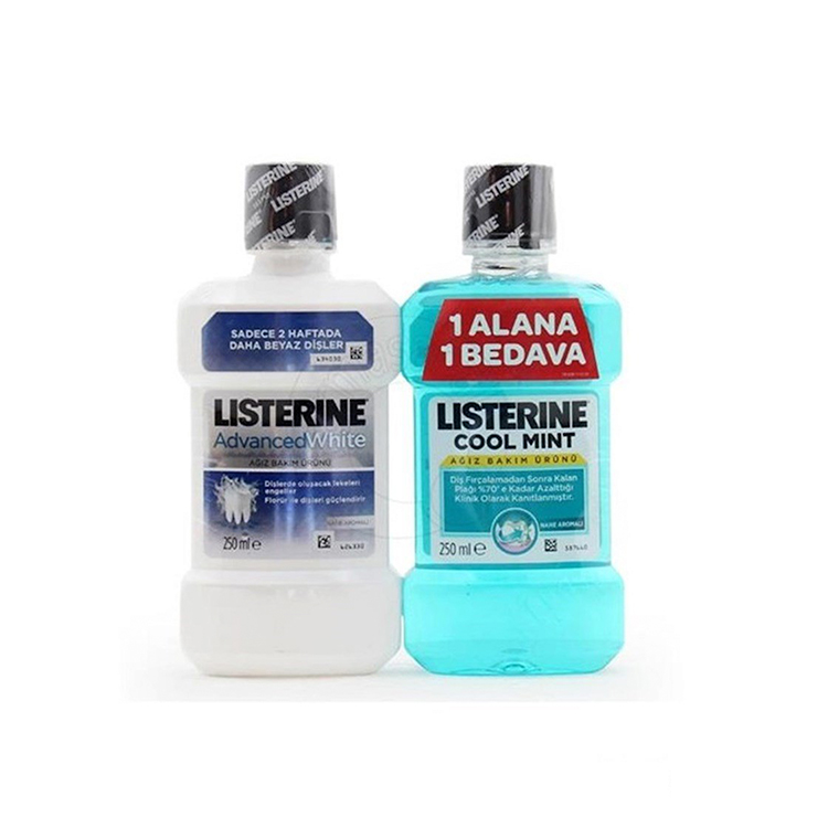 Listerine Advanced White 250 ml + Cool Mint 250 ml