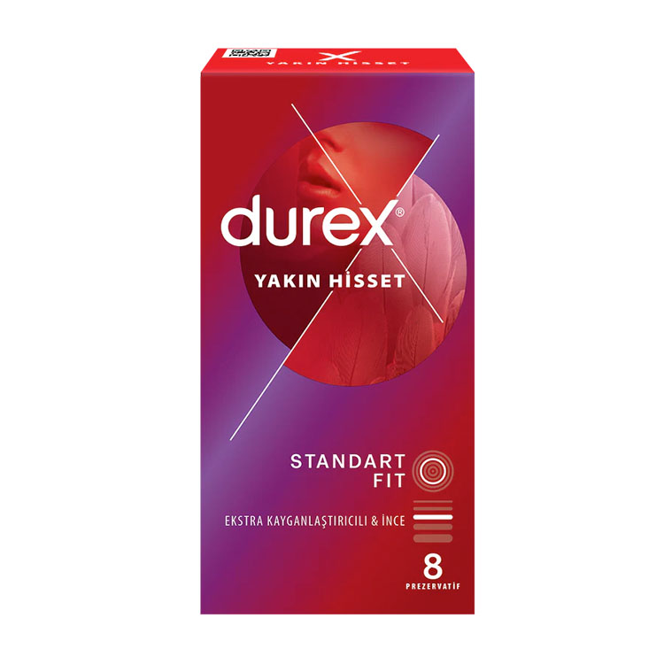 Durex Yakın Hisset 8'li – Standart Fit Prezervatif
