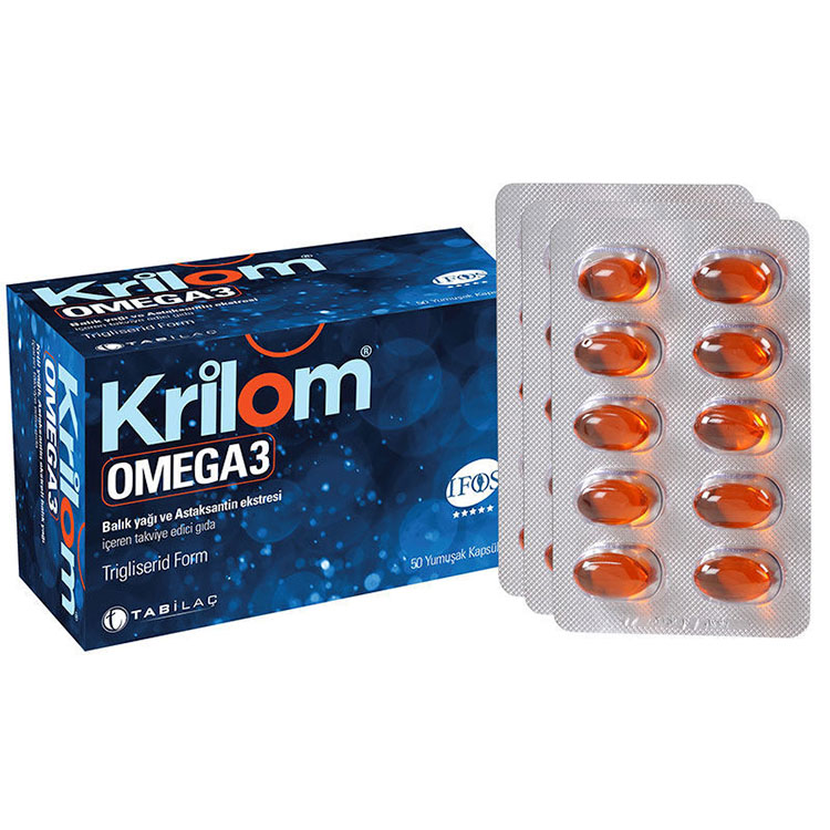 krilom omega-3 50 yumuşak kapsül 5 adet- banyo baskülü hediye