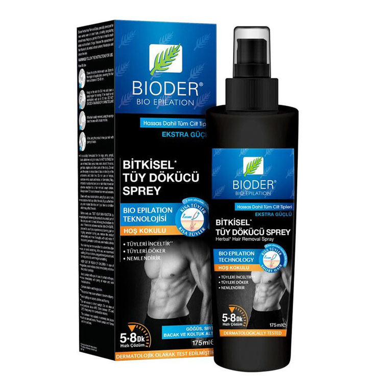 Bioder Erkekler İçin Bitkisel Tüy Dökücü Sprey – 175 ml