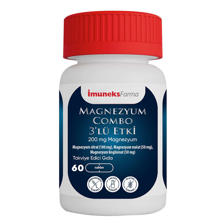 İmuneks Farma Magnezyum Combo 3’lü Etki – 60 Tablet