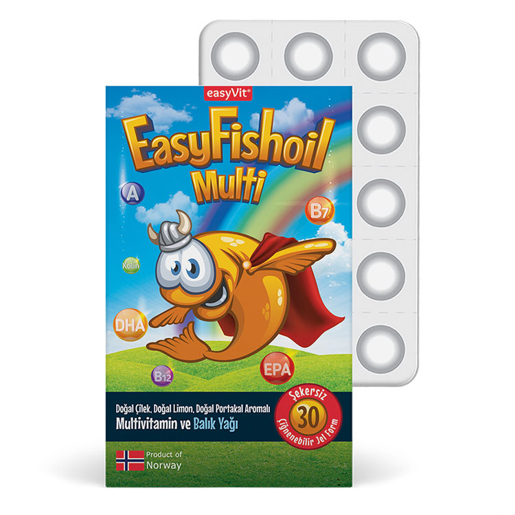 Easy Fish Oil Multi + Omega 3 – Çiğnenebilir Tablet 30 Adet