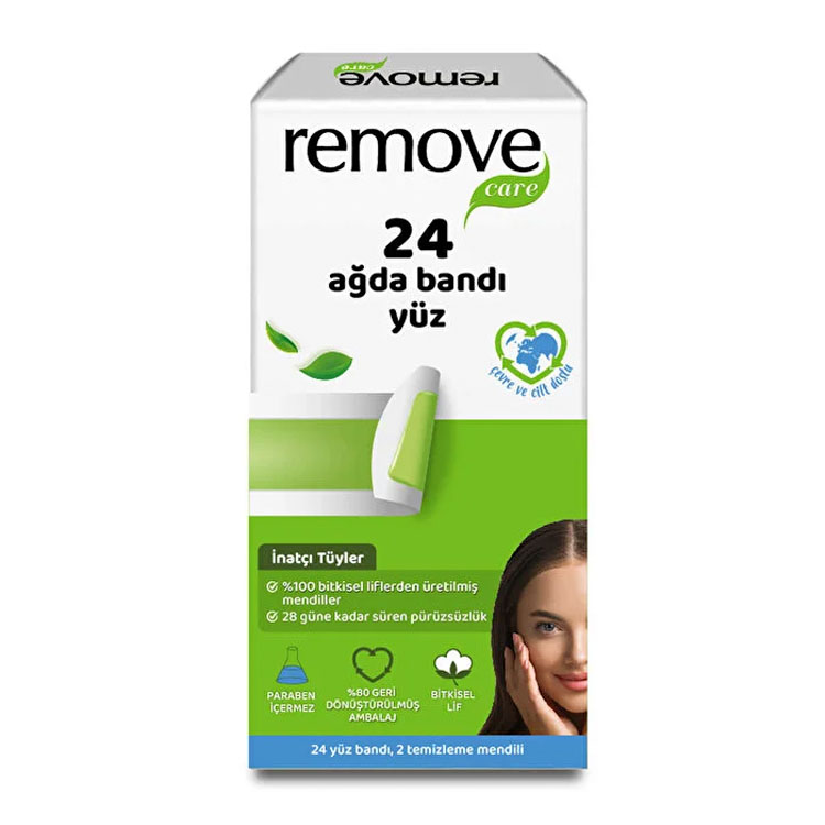 Remove İnatçı ve Sık Tüyler Yüz Ağda Bandı 24'lü