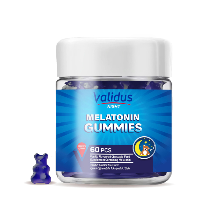 Validus Night Melatonin 1 mg 60 Gummies