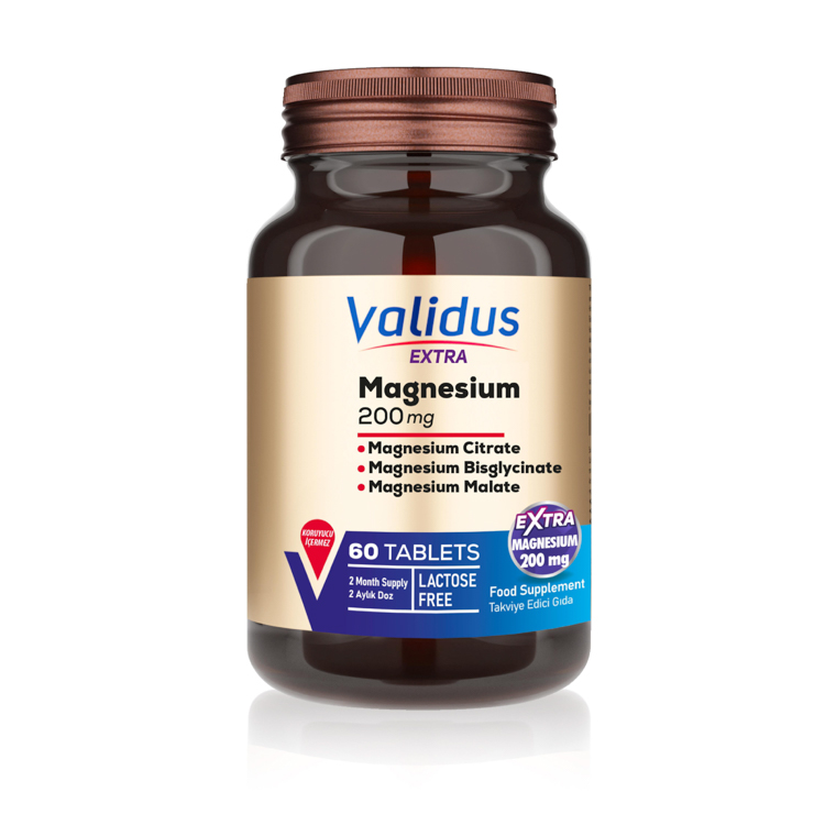 Validus Magnezyum Complex Bisglycinate Taurat Malat 60 Tablets